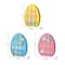 Glitzhome® 7.5" Set of 3 Easter Wooden Easter Egg Table Decor